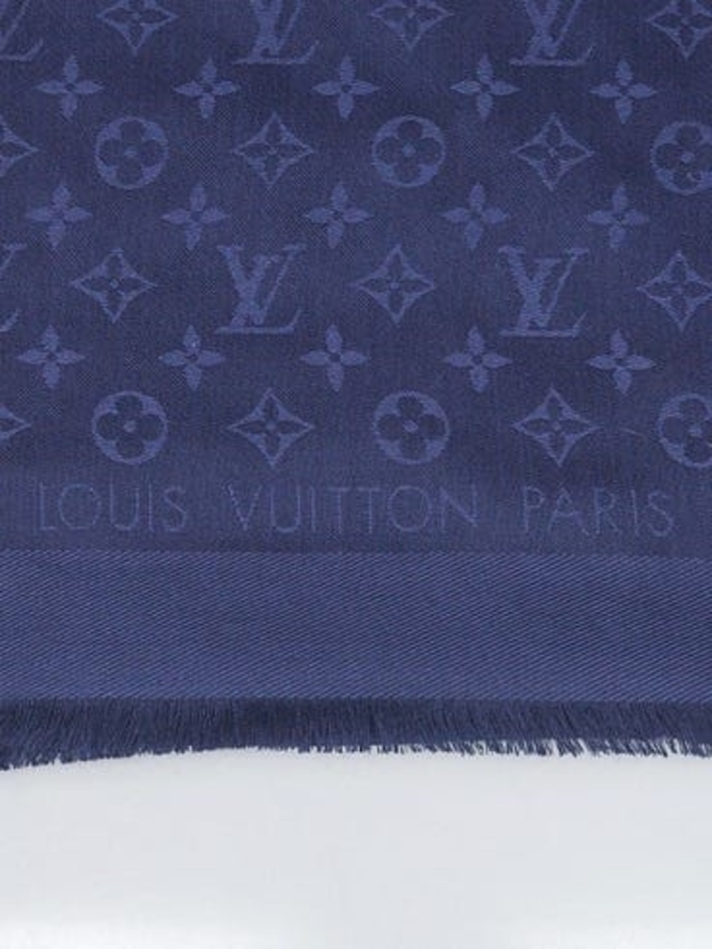 LOUIS VUITTON Wool Silk Monogram Shawl Scarf - Picture 5 of 11